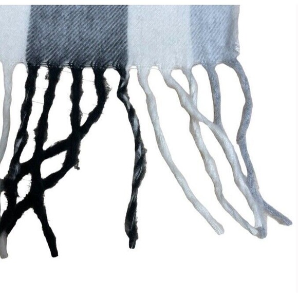FRAAS CASHMINK Buffalo Check Fringe Scarf Preppy Casual Winter - Picture 8 of 10